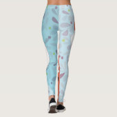 Adorable Lady Fox Leaf Hintergrund Leggings (Rückseite)