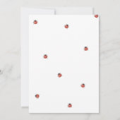 Adorable Ladybug Babydusche Einladung (Rückseite)