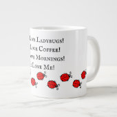 Adorable Ladybug Jumbo Coffee Cup! Jumbo-Tasse (Vorderseite Rechts)