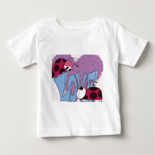 Adorable Ladybug Liebe Cartoon Baby T-shirt