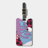 Adorable Ladybug Liebe Cartoon Gepäckanhänger (Vorderseite vertikal)