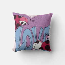 Adorable Ladybug Liebe Cartoon Kissen