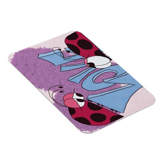 Adorable Ladybug Liebe Cartoon Magnet (Rechte Seite)