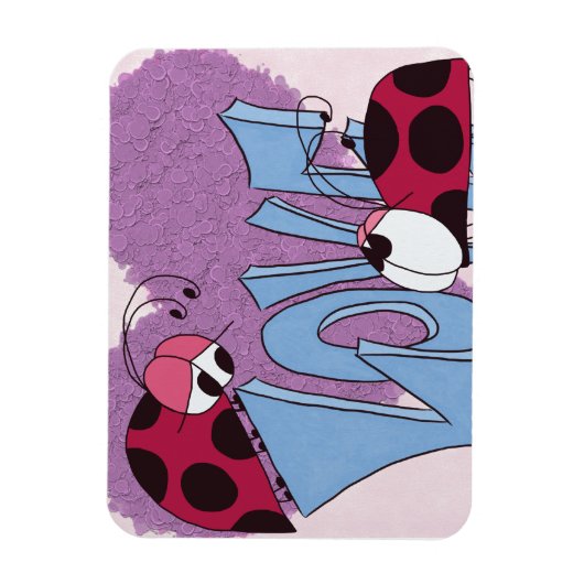 Adorable Ladybug Liebe Cartoon Magnet (Vertikal)