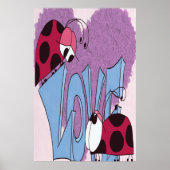 Adorable Ladybug Liebe Cartoon Poster (Vorne)