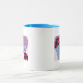 Adorable Ladybug Liebe Cartoon Tasse (Zentrum)