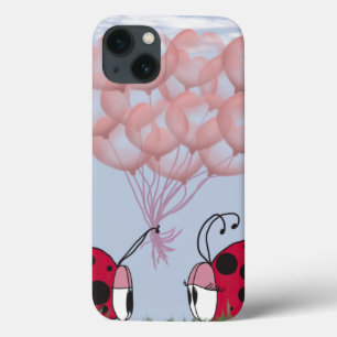 Adorable Ladybug mit Hübschem rosa Ballon Bouquet Case-Mate iPhone Hülle