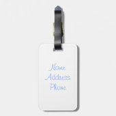 Adorable Ladybug mit Hübschem rosa Ballon Bouquet Gepäckanhänger (Rückseite vertikal)