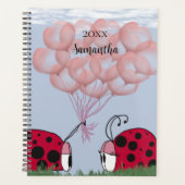Adorable Ladybug mit Hübschem rosa Ballon Bouquet Planer (Vorderseite)