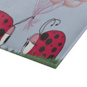 Adorable Ladybug mit Hübschem rosa Ballon Bouquet Schneidebrett (Ecke)