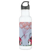 Adorable Ladybug mit Hübschem rosa Ballon Bouquet Trinkflasche (Vorderseite)