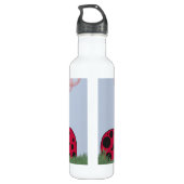 Adorable Ladybug mit Hübschem rosa Ballon Bouquet Trinkflasche (Rückseite)
