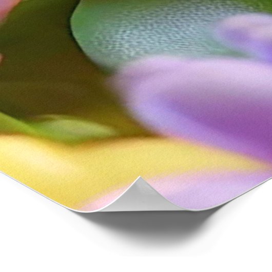 Adorable Ladybug sitzt auf rosa Blume Poster (Ecke)