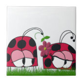 Adorable Ladybug Wog seine neue Liebe Cartoon Fliese (Vorderseite)