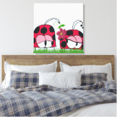 Adorable Ladybug Wog seine neue Liebe Cartoon Leinwanddruck (Insitu (Schlafzimmer))