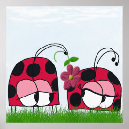 Adorable Ladybug Wog seine neue Liebe Cartoon Poster