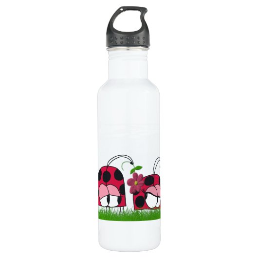 Adorable Ladybug Wog seine neue Liebe Cartoon Trinkflasche (Vorderseite)