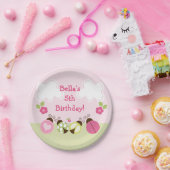 Adorable Ladybugs und Blume Papierplatte Pappteller (Party)