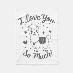 Adorable Lama Valentine Shirt Niedlich Retro Heart Fleecedecke