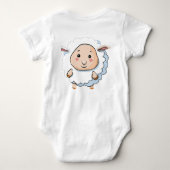 Adorable Lamb Baby Bodysuit Baby Strampler (Rückseite)