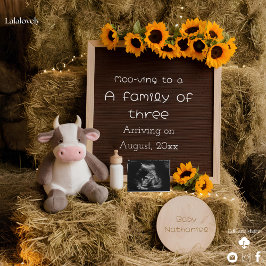 Adorable landesähnliche Schwangerschaftsankündigun Feiertagskarte