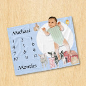 Adorable Landtiere Aquarellkuchen Baby Fleecedecke