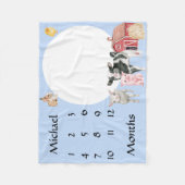 Adorable Landtiere Aquarellkuchen Baby Fleecedecke (Vorderseite)