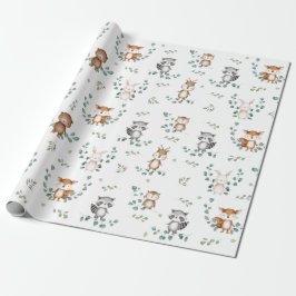 Adorable Landtiere aus Wäldern und Wäldern Kleinti Geschenkpapier