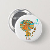 Adorable Leo Lion Button (Vorne & Hinten)