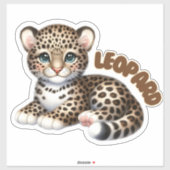 Adorable Leopard - Kinderzimmer Aufkleber (Blatt)