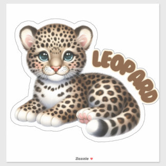 Adorable Leopard - Kinderzimmer Aufkleber