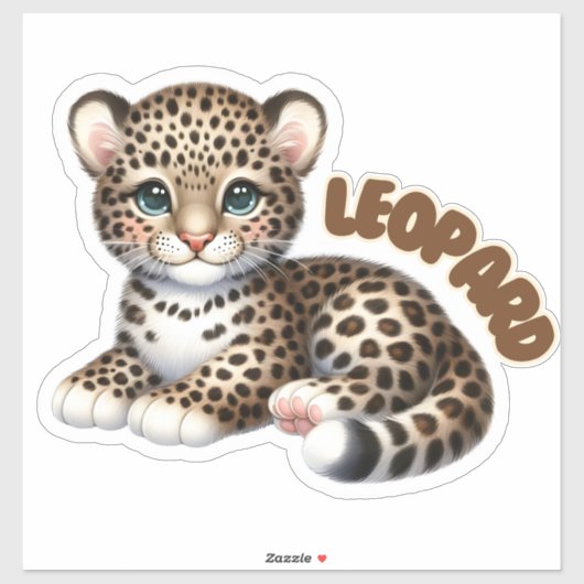 Adorable Leopard - Kinderzimmer Aufkleber (Blatt)