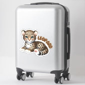 Adorable Leopard - Kinderzimmer Aufkleber (Koffer)