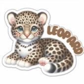 Adorable Leopard - Kinderzimmer Aufkleber (Vorderseite)