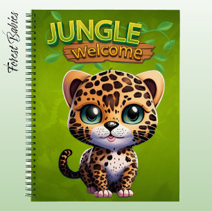 Adorable Leopard Kitten Woodland Wildlife Felge 🐆 Notizblock