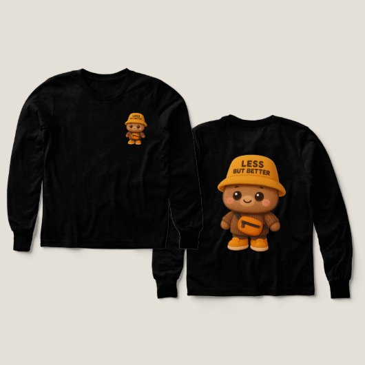 Adorable "Less But Better" Bear (Design Vorder- & Rückseite)