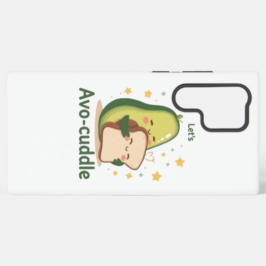 Adorable "Let's Avo-Cuddle" Food Pun Samsung Galaxy Hülle (Rückseite (Horizontal))