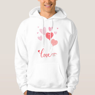 Adorable Liebe Balloons & Hearts - Niedlich Valent Hoodie