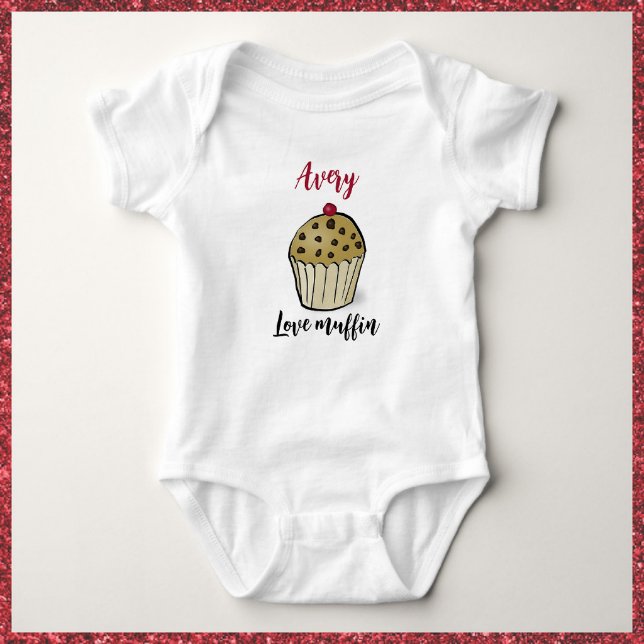 Adorable Liebe Muffin Baby Strampler
