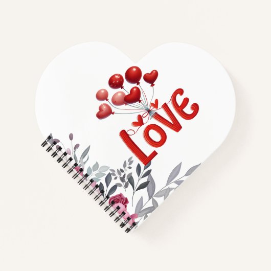 Adorable "Liebe" Puppy Spiral Notebook Notizblock (Vorderseite)