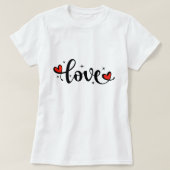 Adorable LIEBE T - Shirt für Mädchen - Perfektes V (Design vorne)
