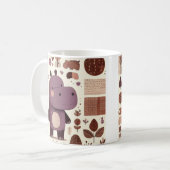 Adorable Lila Hippo Kaffeetasse (Vorderseite Links)