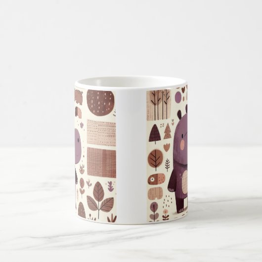 Adorable Lila Hippo Kaffeetasse (Mittel)