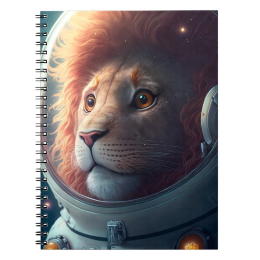 Adorable Lion Astronaut-Notebook Notizblock (Vorderseite)