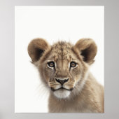 Adorable Lion Cub Baby Kinderzimmer Jungle Safari Poster (Vorne)