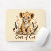 Adorable Lion Cub Christlich Art Faith Quote Mousepad (Mit Mouse)
