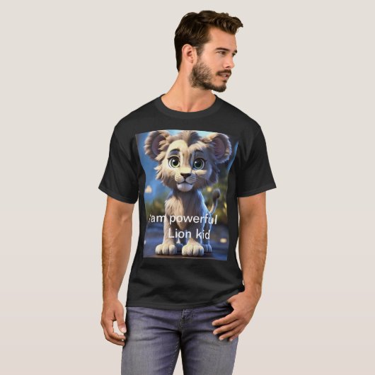 Adorable Lion Cub Graphic T - Shirt (Vorne ganz)