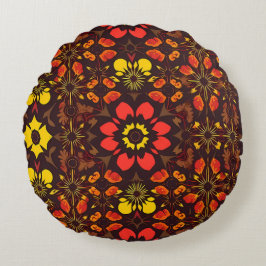 Adorable Lion Cub Sitting Portrait Illustration Rundes Kissen