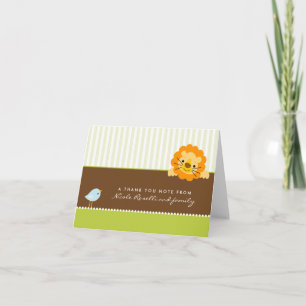 Adorable Lion Foto (innen) Danke-Card: Limon Dankeskarte