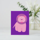 Adorable Lion Postkarte (Stehend Vorderseite)